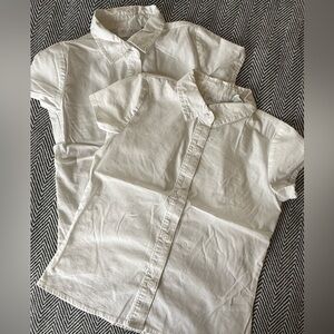 The Children’s Place Girls White Button-Up School Shirts (2-Pack) | Size 5/6